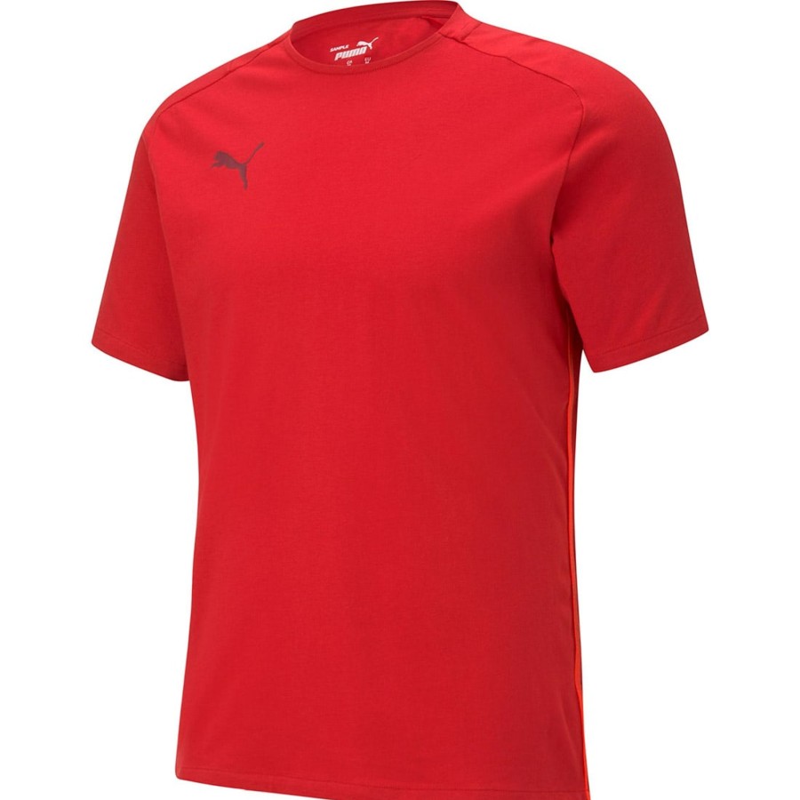 Damen Puma T-Shirts | Puma T-Shirt Teamcup Casuals Rot