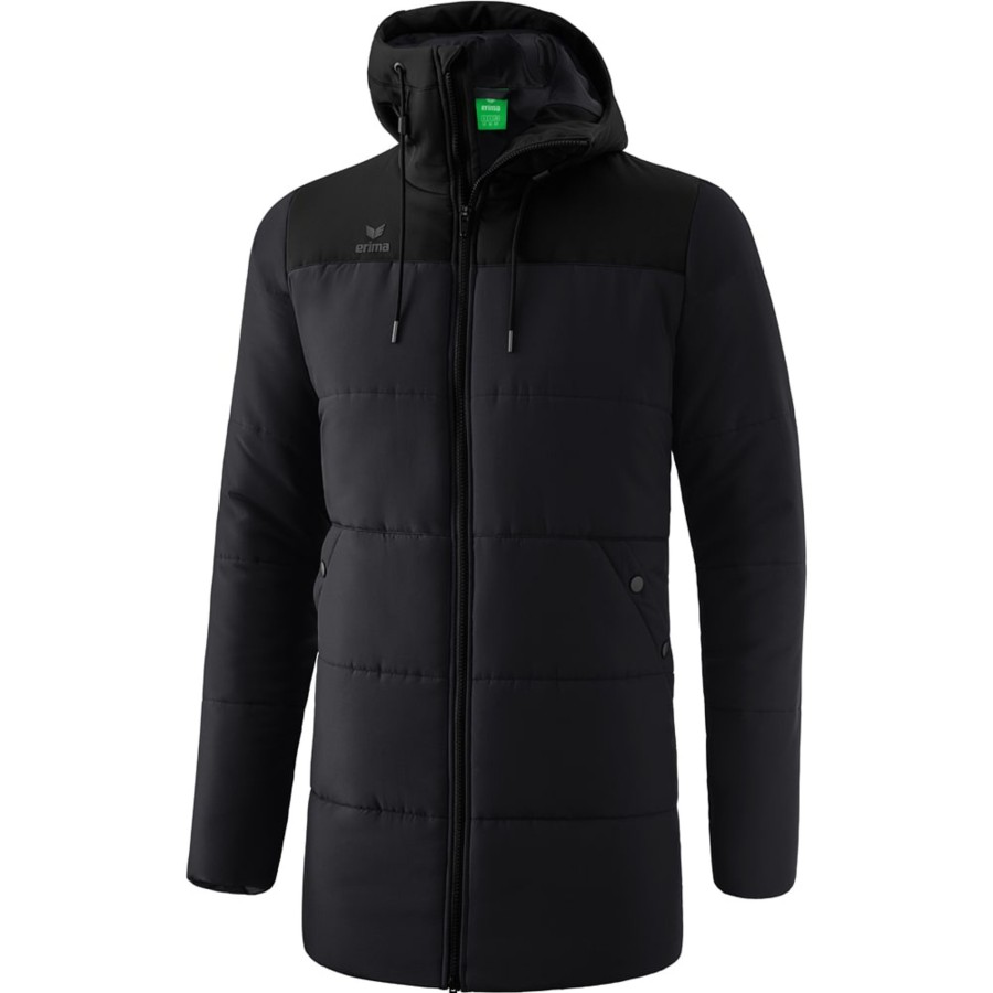 Herren Erima Jacken | Erima Herren Winterjacke Squad Schwarz