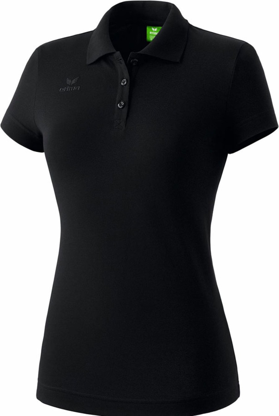 Damen Erima Polo-Shirts | Erima Basic Teamsport Damen Poloshirt Schwarz