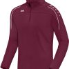 Herren Jako Sweatshirts | Jako Classico Ziptop Maroon