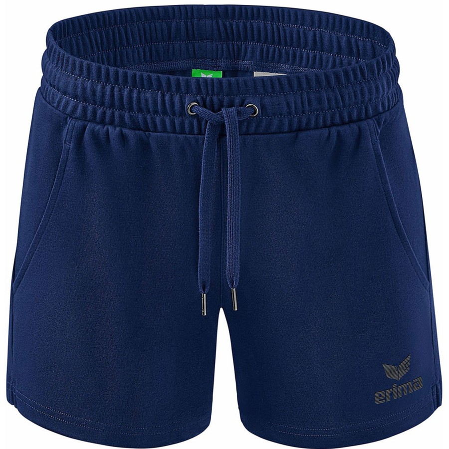 Damen Erima Jogginghosen | Erima Damen Sweatshorts Essential Team Blau