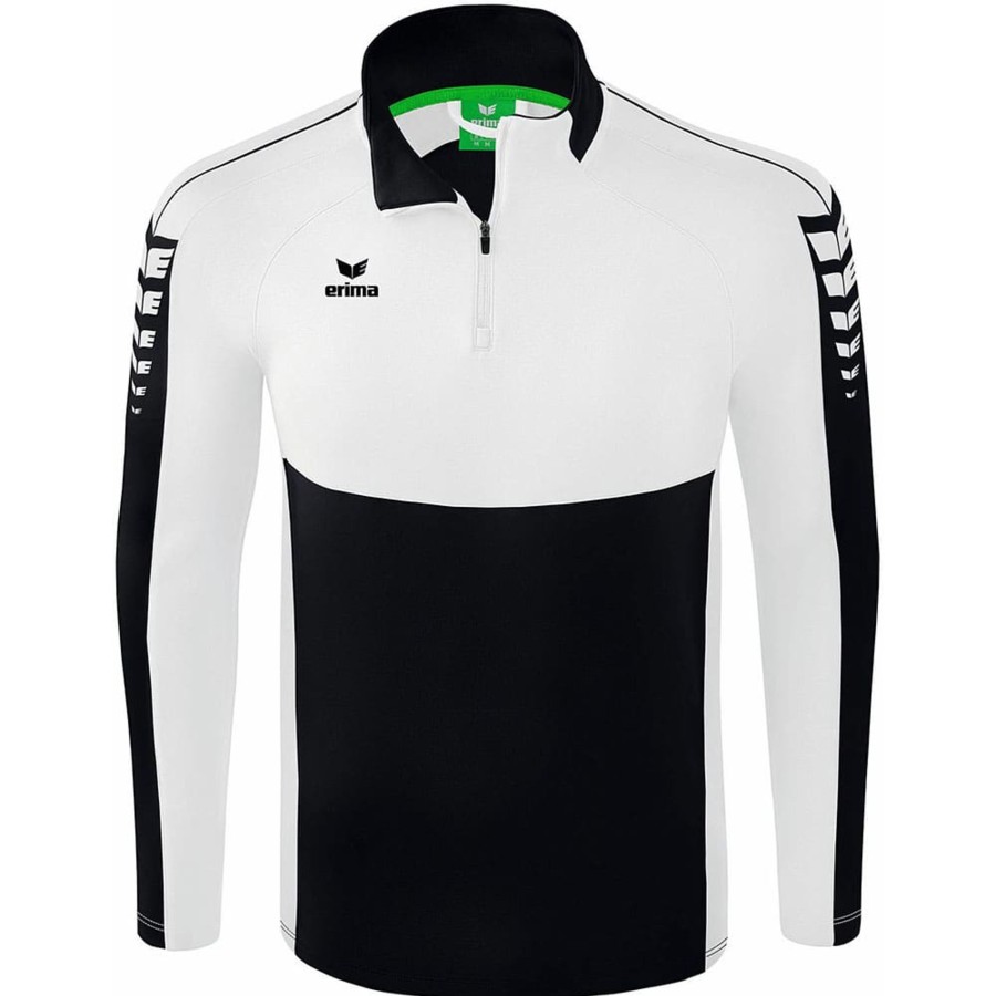 Kinder Erima Sweatshirts | Erima Kinder Trainingstop Six Wings Schwarz-Weis