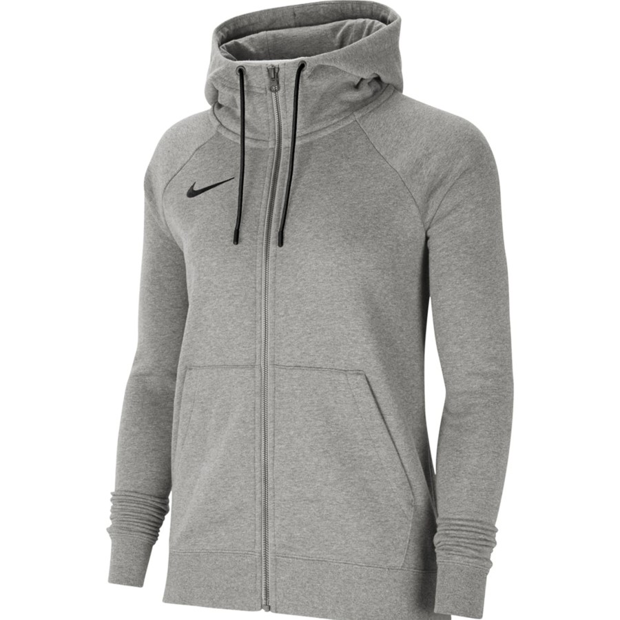 Damen Nike Jacken | Nike Damen Full Zip Fleece Hoodie Park 20 Grau-Schwarz