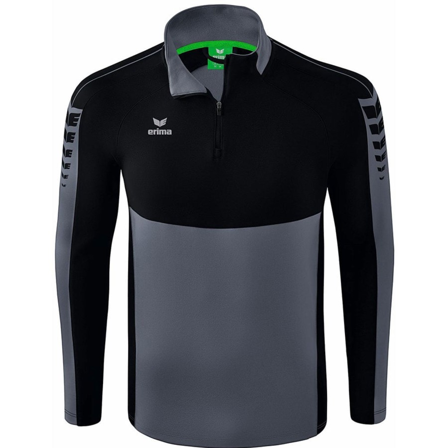 Kinder Erima Sweatshirts | Erima Kinder Trainingstop Six Wings Grau-Schwarz