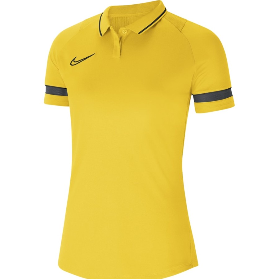 Damen Nike Polo-Shirts | Nike Damen Poloshirt Academy 21 Gelb-Schwarz