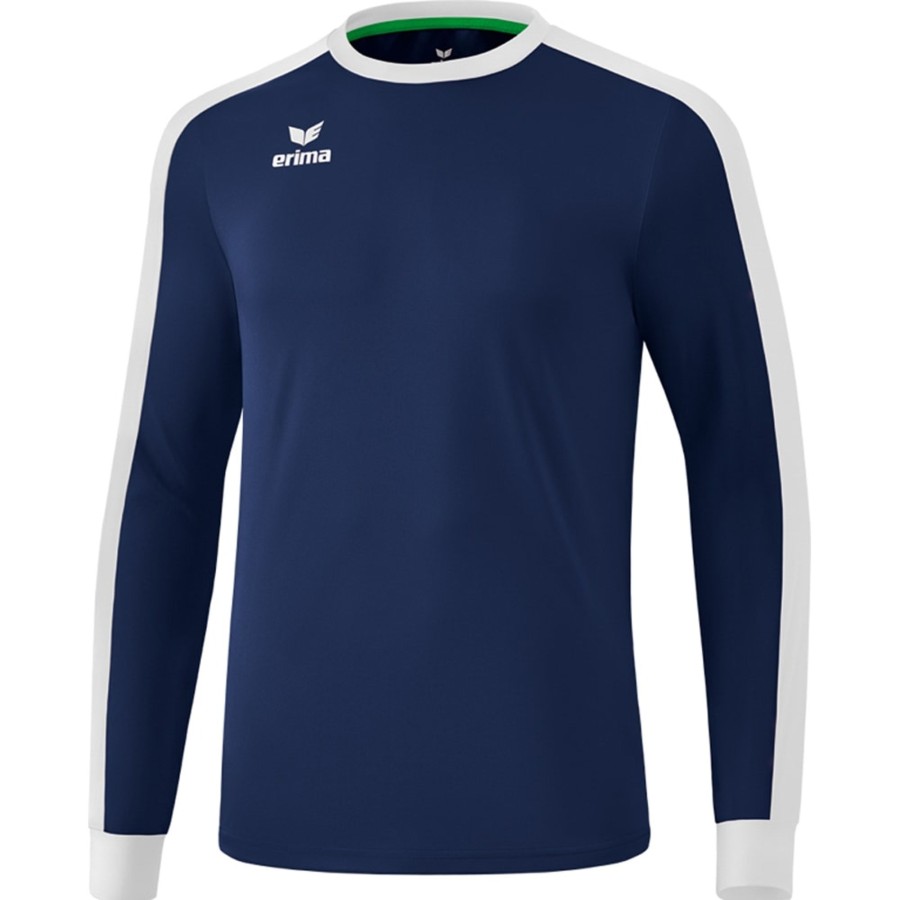 Herren Erima Trikots | Erima Herren Langarm Trikot Retro Star Blau-Weis