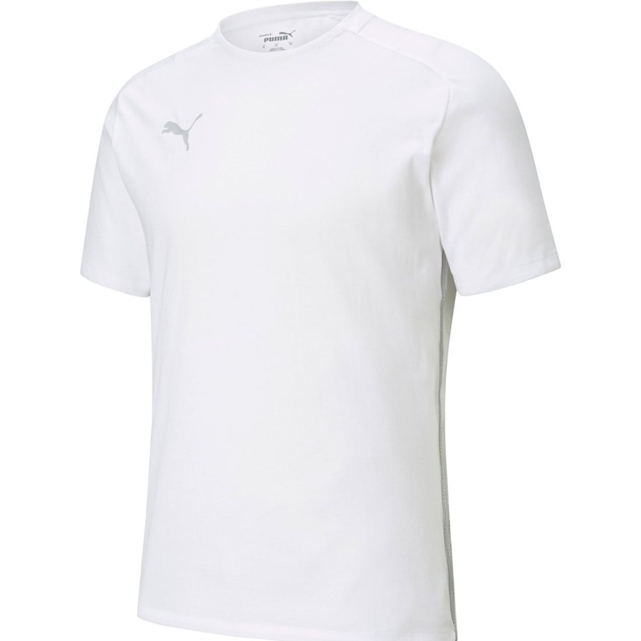 Damen Puma T-Shirts | Puma T-Shirt Teamcup Casuals Weis-Grau