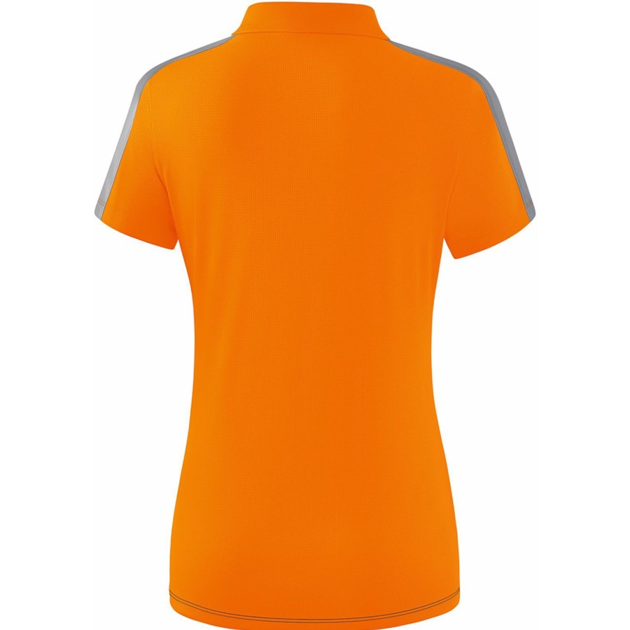 Damen Erima Polo-Shirts | Erima Damen Poloshirt Squad Orange-Grau