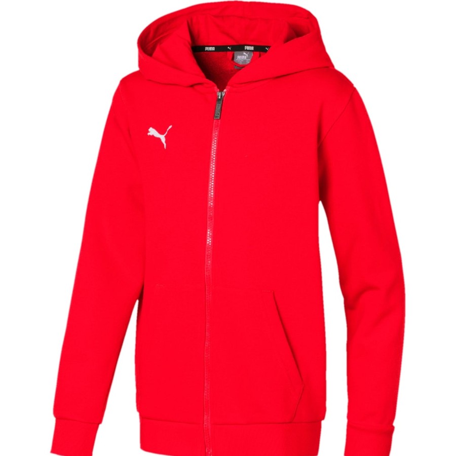 Kinder Puma Hoodies | Puma Kinder Zip-Hoodie Teamgoal 23 Casuals Rot