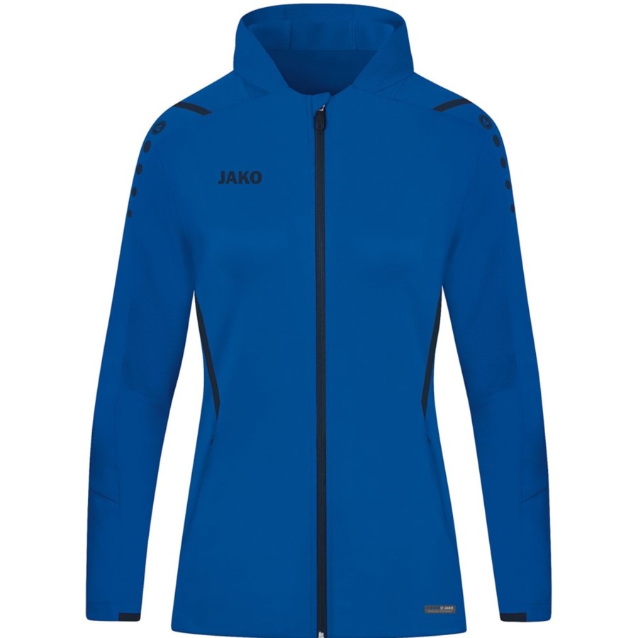 Damen Jako Jacken | Jako Damen Trainingsjacke Mit Kapuze Challenge Blau