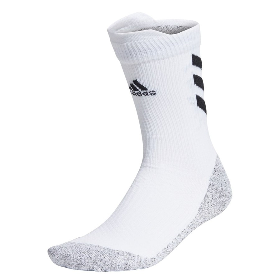 Herren Adidas Socken | Adidas Socken Alphaskin Traxion Crew Low Cushion Weis-Grau