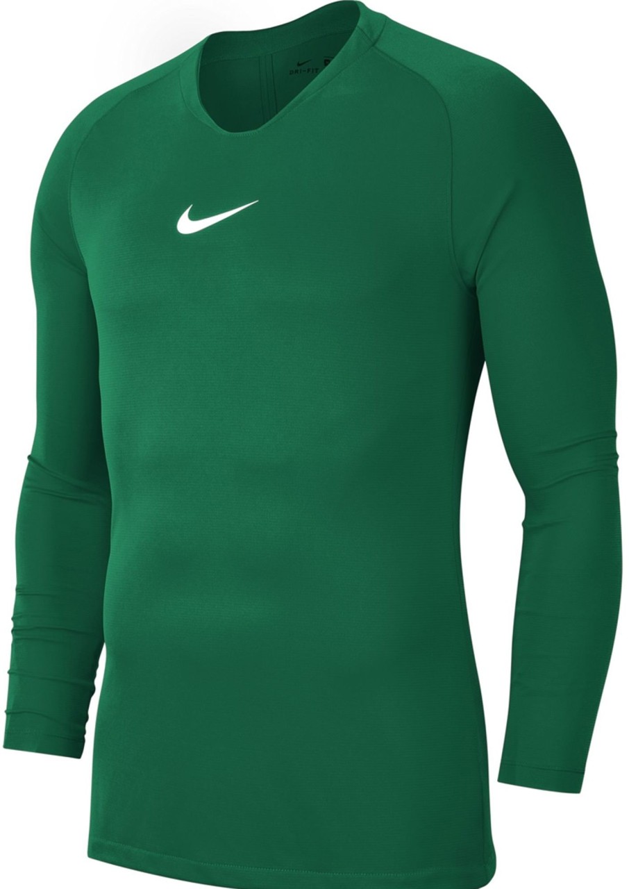 Herren Nike Baselayer | Nike Park First Layer Langarm Shirt Pine Green-Weis