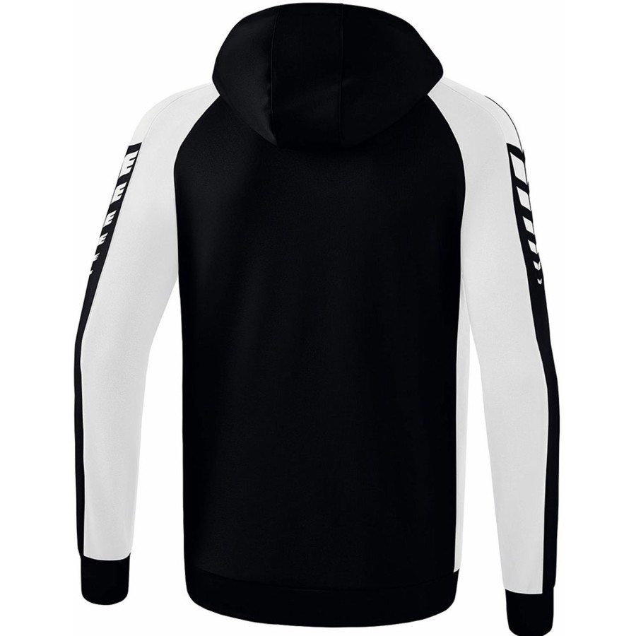 Herren Erima Jacken | Erima Herren Trainingsjacke Mit Kapuze Six Wings Schwarz