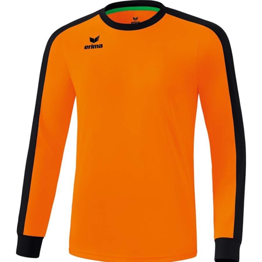 Herren Erima Trikots | Erima Herren Langarm Trikot Retro Star Orange-Schwarz