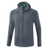 Kinder Erima Jacken | Erima Kinder Liga Star Trainingsjacke Mit Kapuze Slate Grey/Schwarz Gunstig