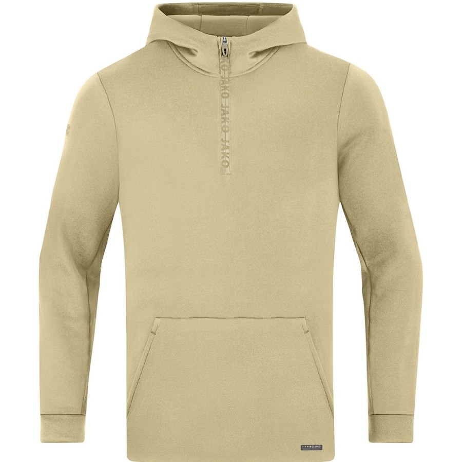 Herren Jako Hoodies | Jako Herren Zip Hoodie Pro Casual Beige