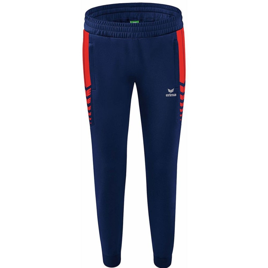 Damen Erima Trainingshosen | Erima Damen Trainingshose Six Wings Blau-Rot