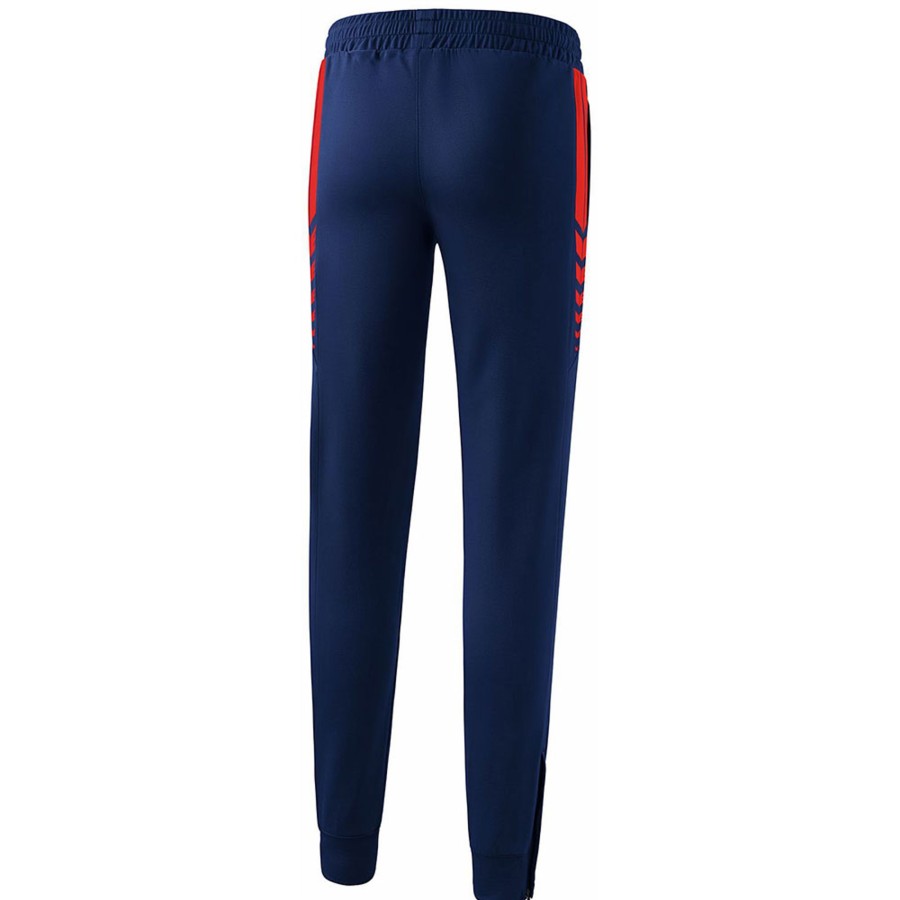 Damen Erima Trainingshosen | Erima Damen Trainingshose Six Wings Blau-Rot