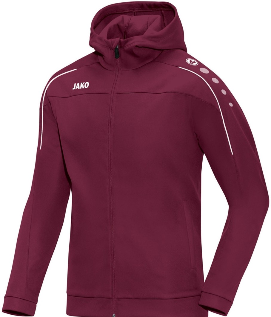 Damen Jako Jacken | Jako Classico Damen Kapuzenjacke Maroon