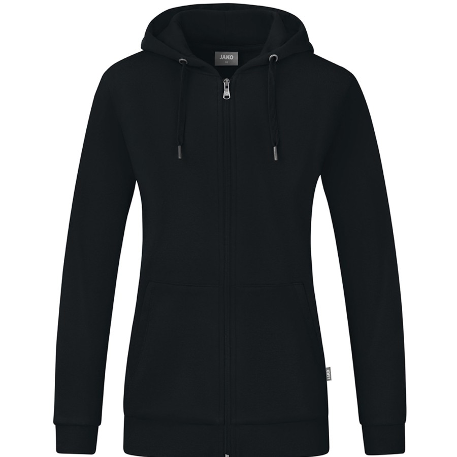 Damen Jako Jacken | Jako Damen Kapuzenjacke Organic Schwarz