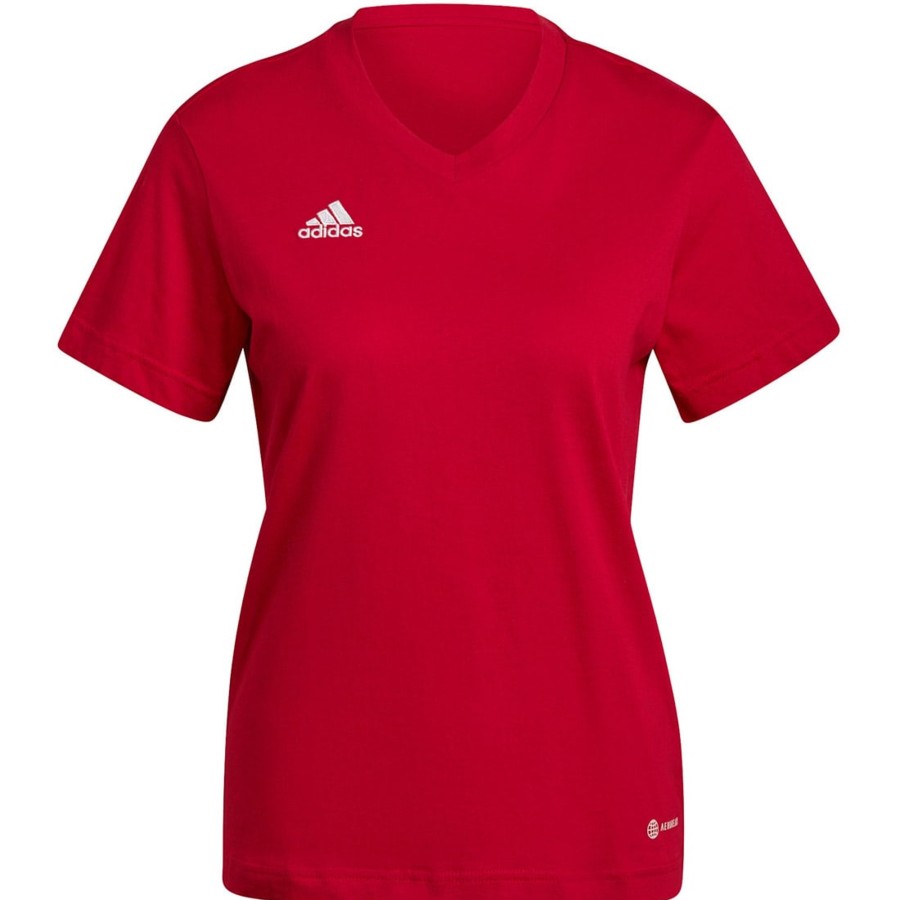 Damen Adidas T-Shirts | Adidas Damen T-Shirt Entrada 22 Rot