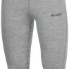 Damen Jako Laufhosen | Jako Shape 2.0 Capri Grau Meliert