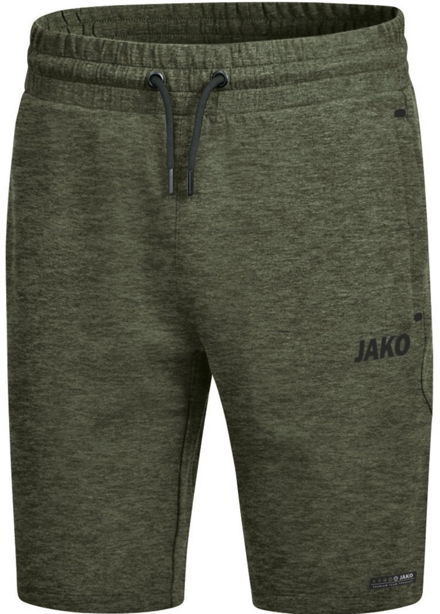 Herren Jako Shorts | Jako Premium Basics Shorts Khaki Meliert