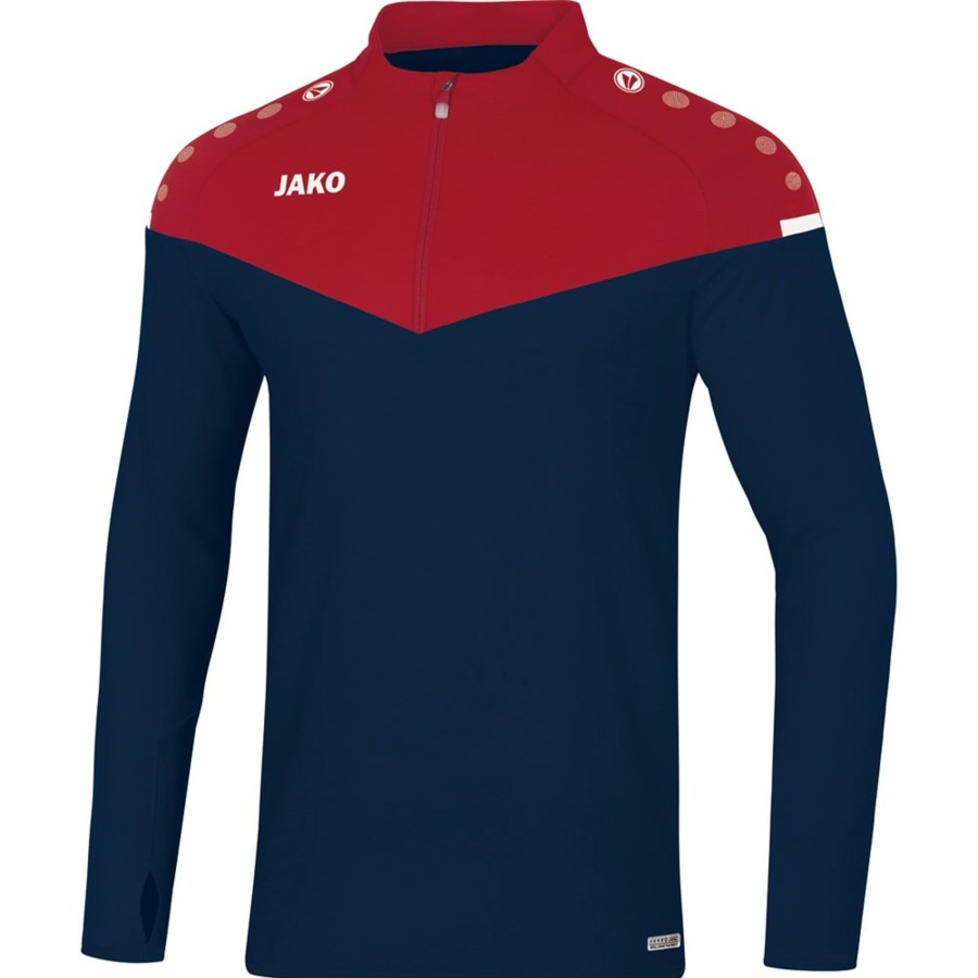 Herren Jako Sweatshirts | Jako Ziptop Champ 2.0 Blau-Rot