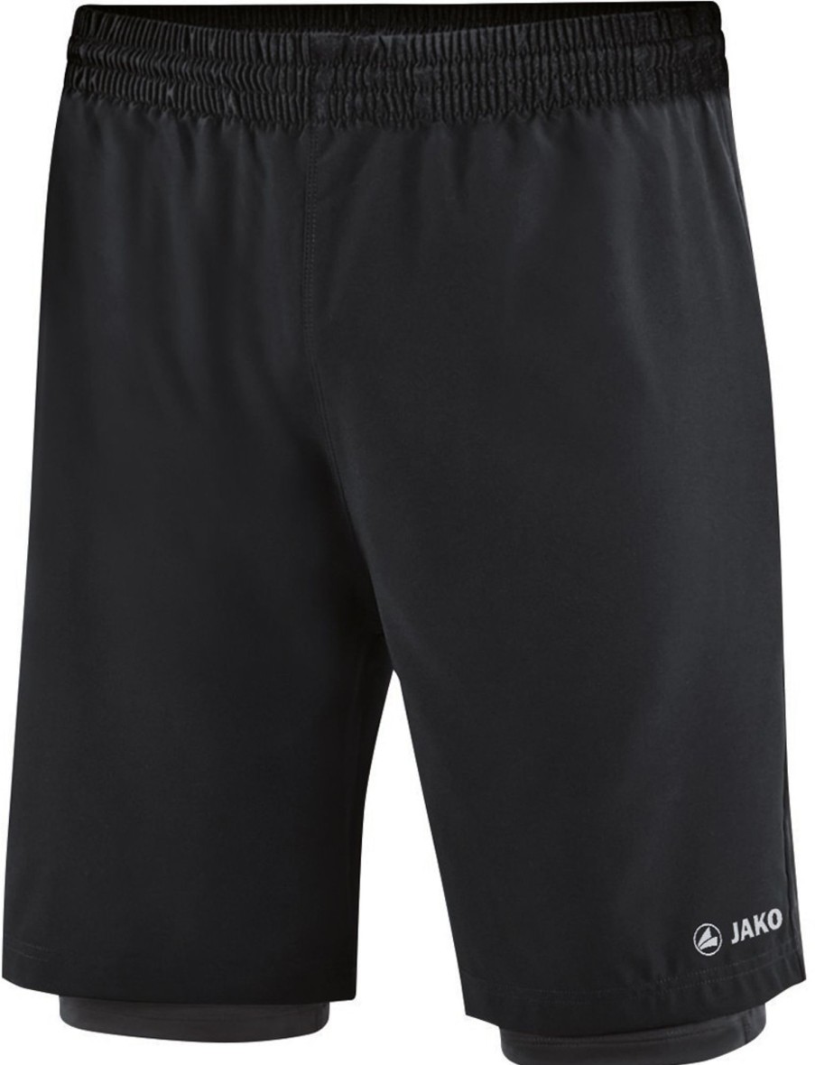 Herren Jako Shorts | Jako 2-In-1 Shorts Schwarz