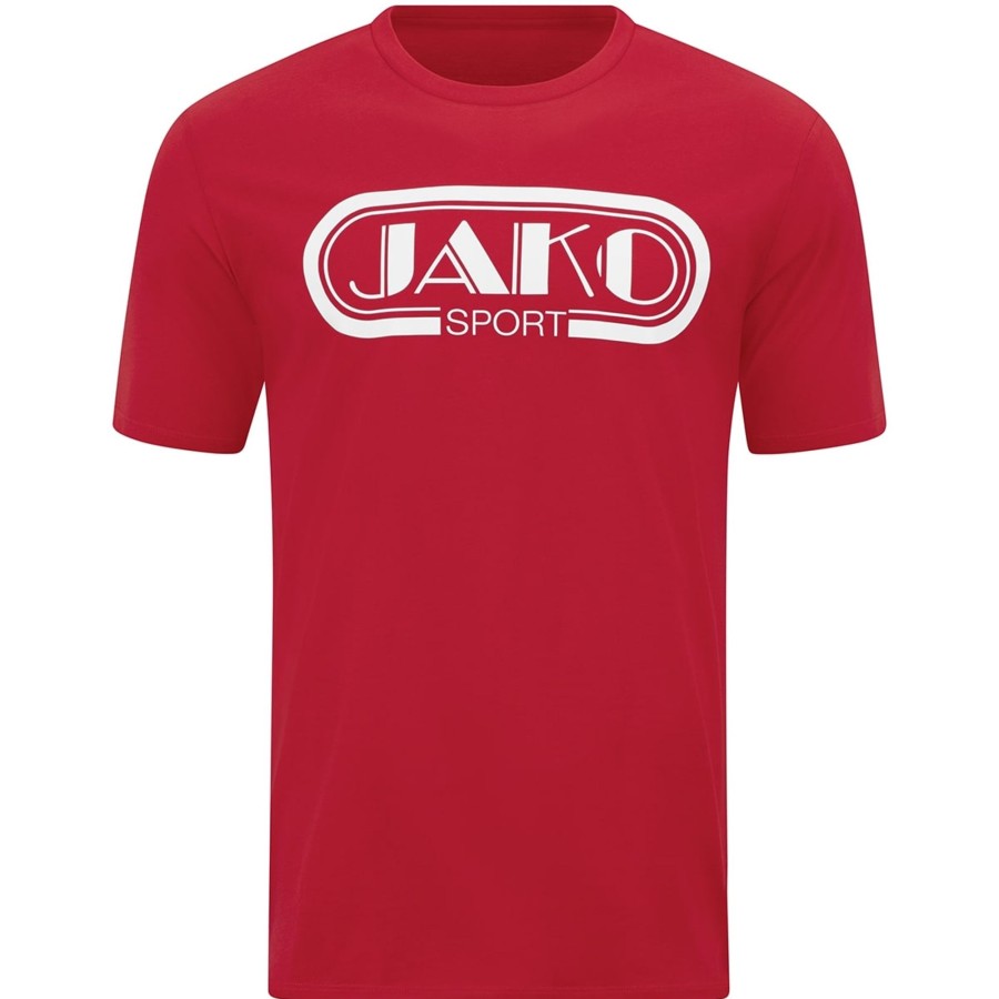 Herren Jako T-Shirts | Jako Herren T-Shirt Retro Rot