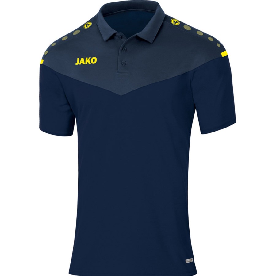 Damen Jako Polo-Shirts | Jako Damen Polo Champ 2.0 Blau-Gelb