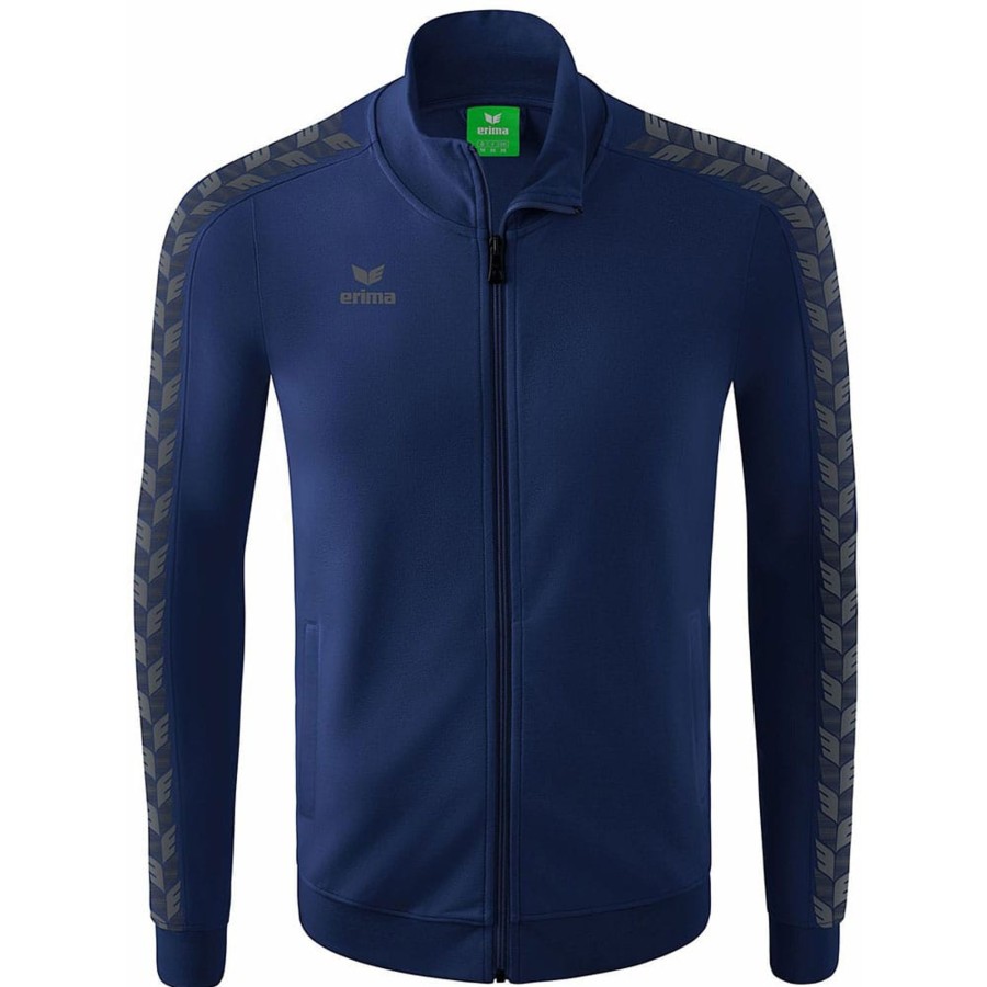 Kinder Erima Jacken | Erima Kinder Trainingsjacke Essential Team Blau-Grau