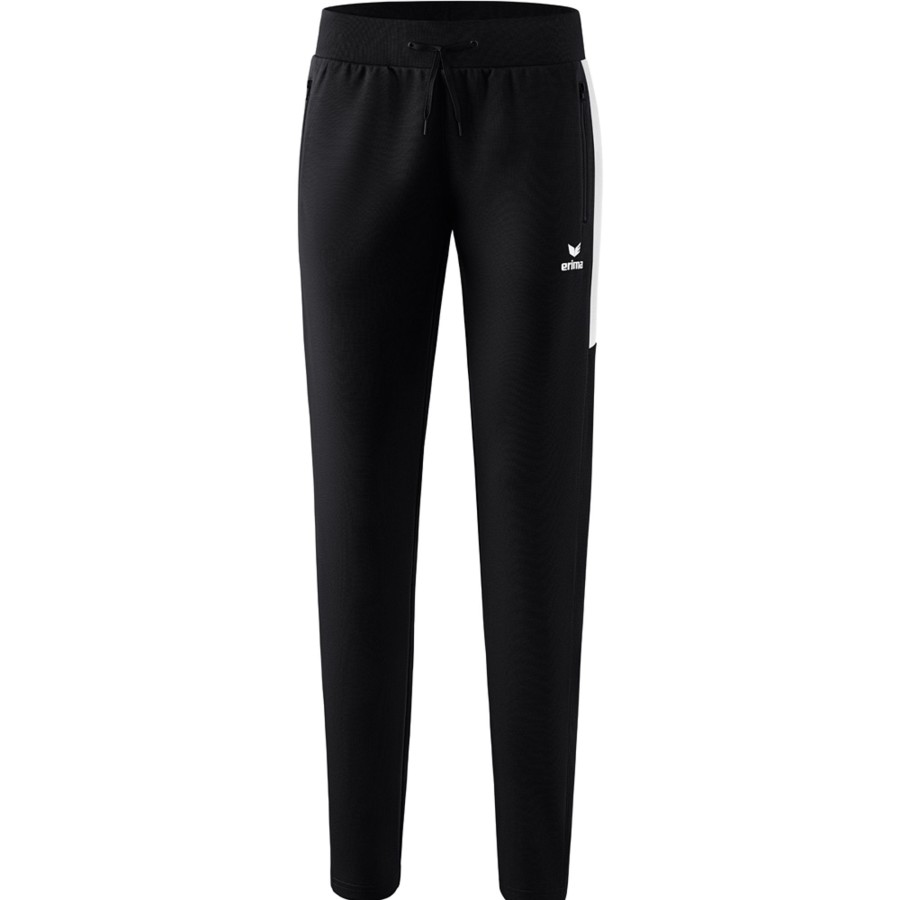 Damen Erima Trainingshosen | Erima Damen Trainingshose Squad Schwarz-Weis