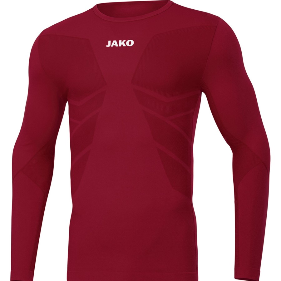 Herren Jako Baselayer | Jako Longsleeve Comfort 2.0 Rot