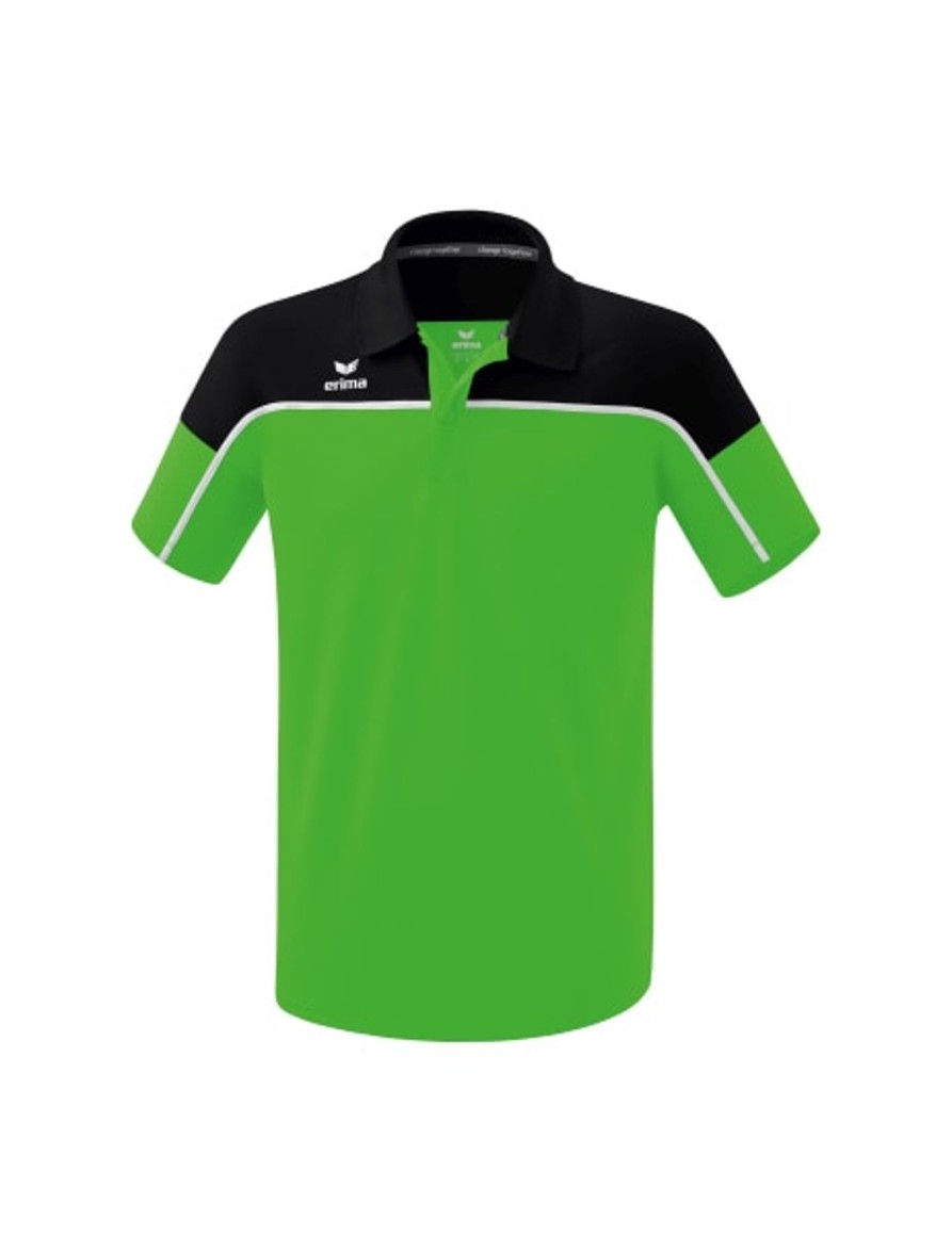 Herren Erima Polo-Shirts | Erima Change By Erima Poloshirt Green/Schwarz/Weis Gunstig