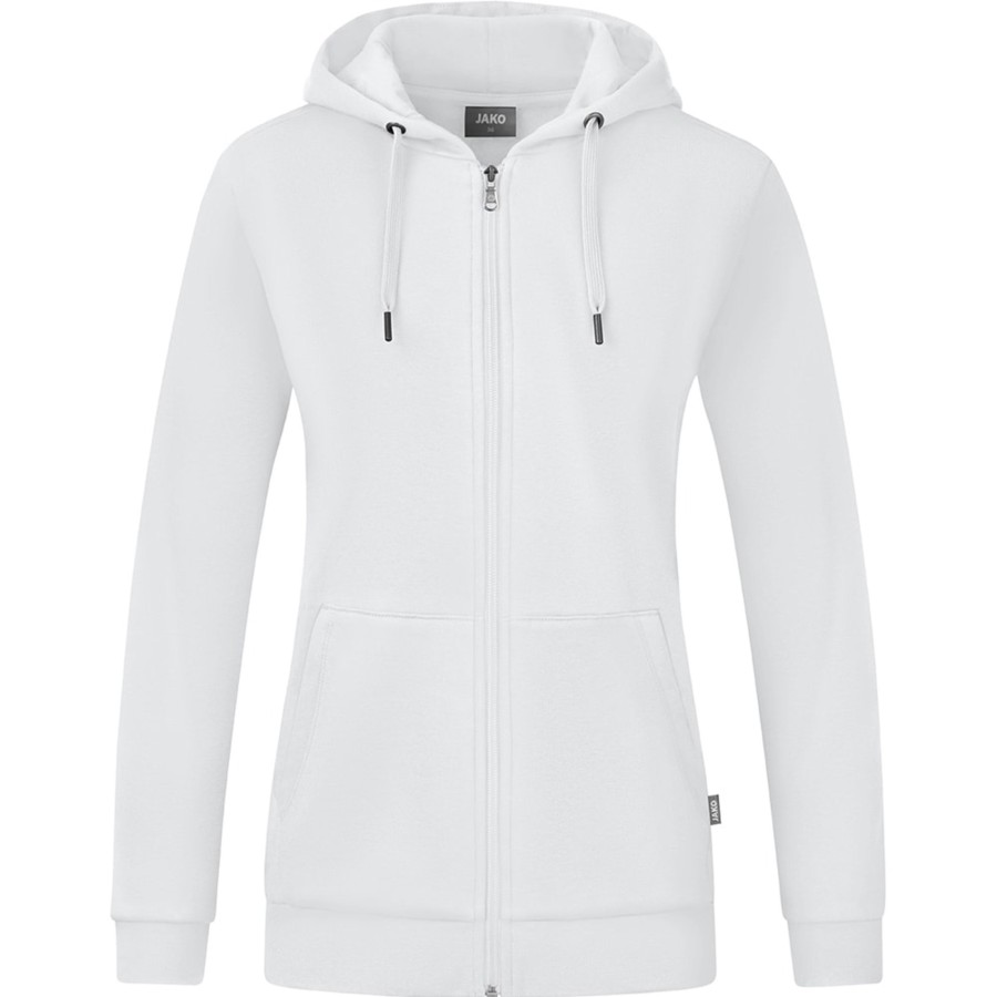 Damen Jako Jacken | Jako Damen Kapuzenjacke Organic Weis