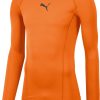 Herren Puma Baselayer | Puma Liga Baselayer Langarm Shirt Golden Poppy