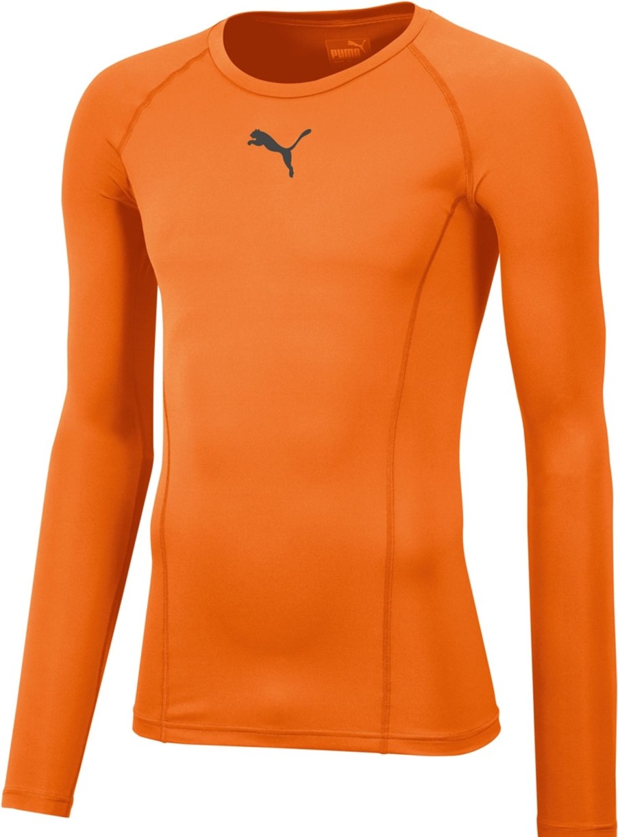 Herren Puma Baselayer | Puma Liga Baselayer Langarm Shirt Golden Poppy