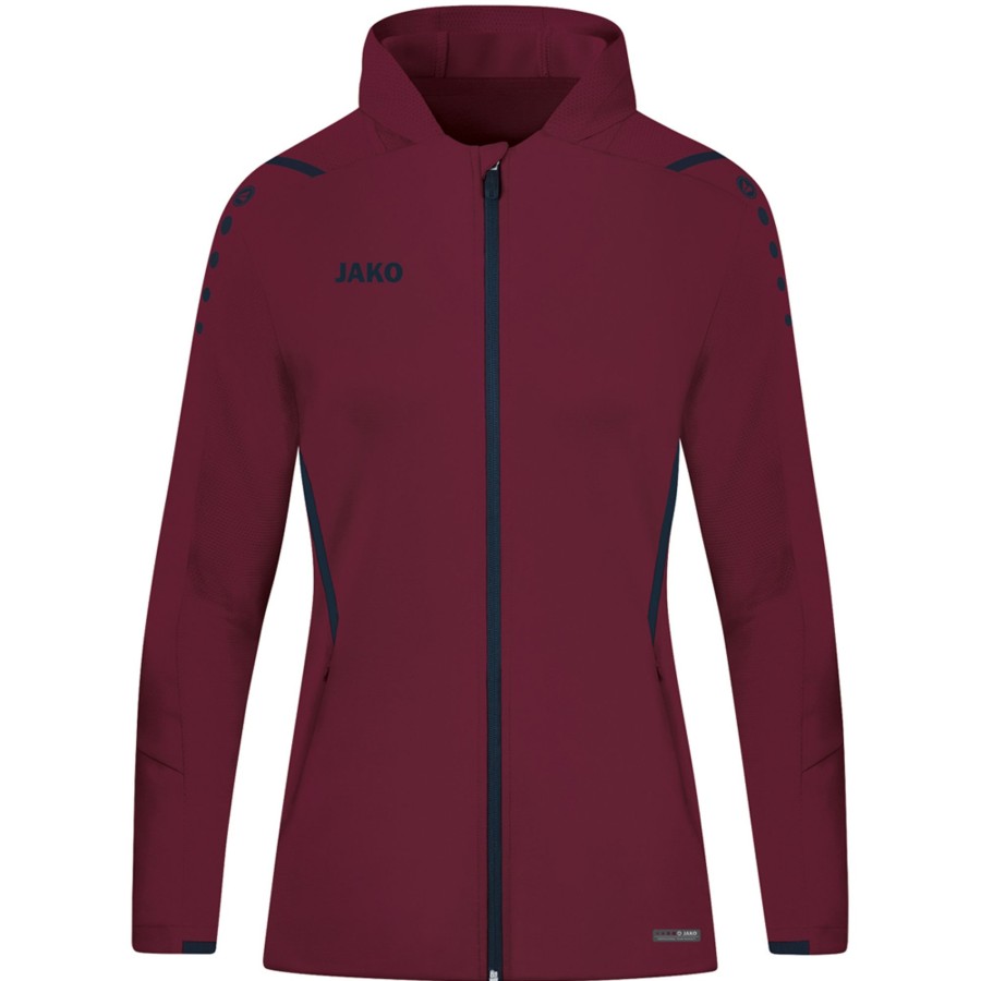 Damen Jako Jacken | Jako Damen Trainingsjacke Mit Kapuze Challenge Rot-Blau