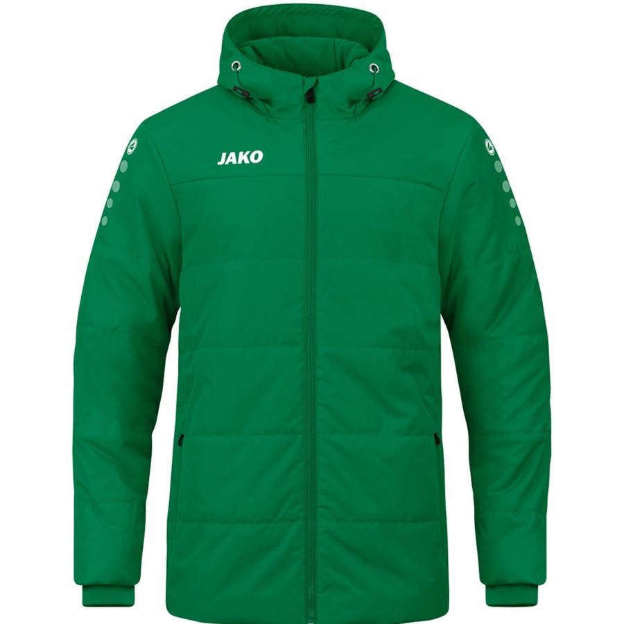 Kinder Jako Jacken | Jako Kinder Coachjacke Team Mit Kapuze Grun