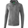 Herren Erima Hoodies | Erima Kapuzensweatjacke Grau Melange Gunstig