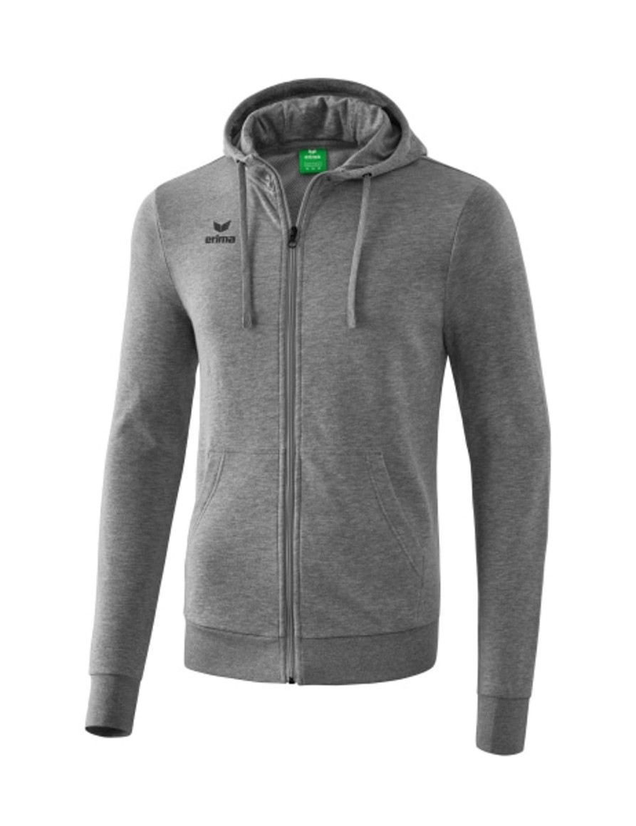 Herren Erima Hoodies | Erima Kapuzensweatjacke Grau Melange Gunstig