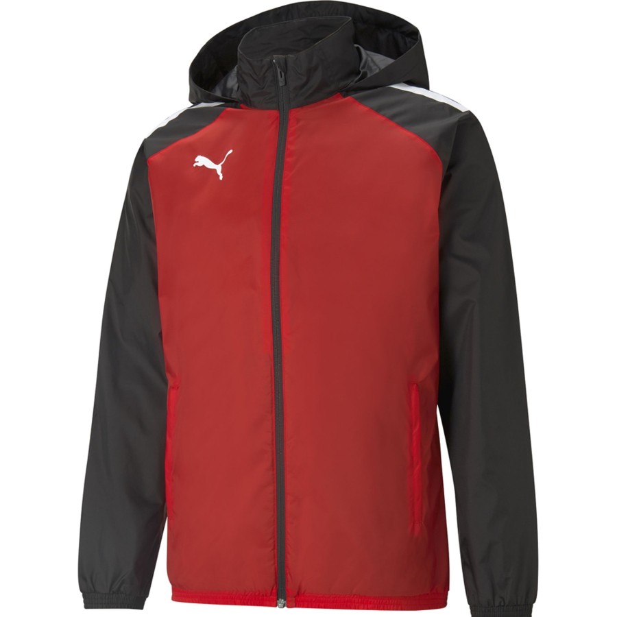 Herren Puma Jacken | Puma Allwetterjacke Teamliga Rot-Schwarz