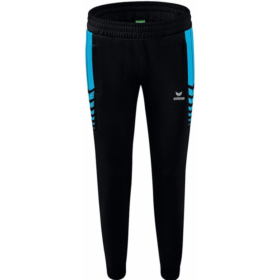 Damen Erima Trainingshosen | Erima Damen Trainingshose Six Wings Schwarz-Blau