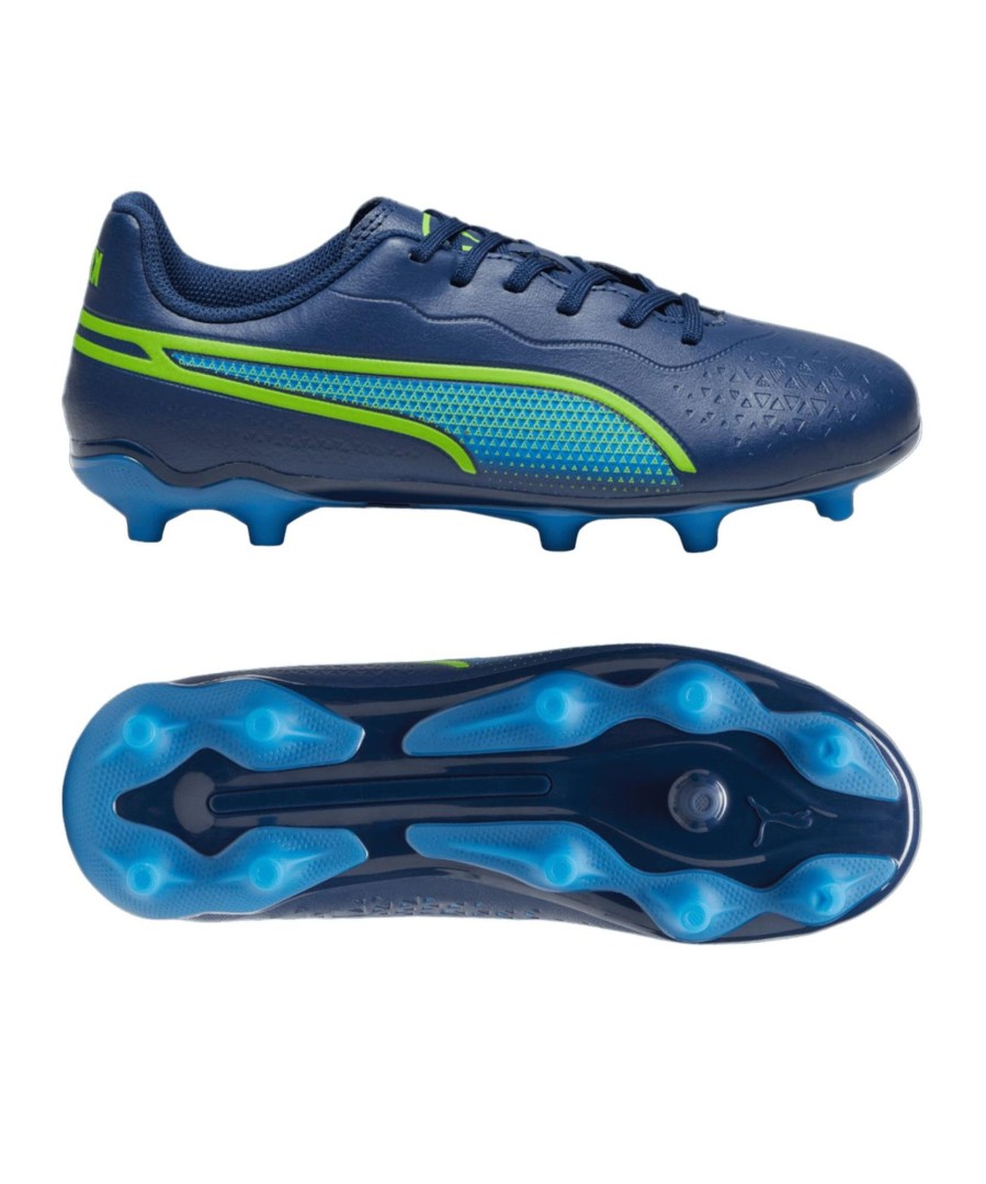 Sportschuhe Puma Puma Fusballschuhe | Puma Fusballschuh King Match Fg/Ag Jr Gear Up Kids Blau Grun F02