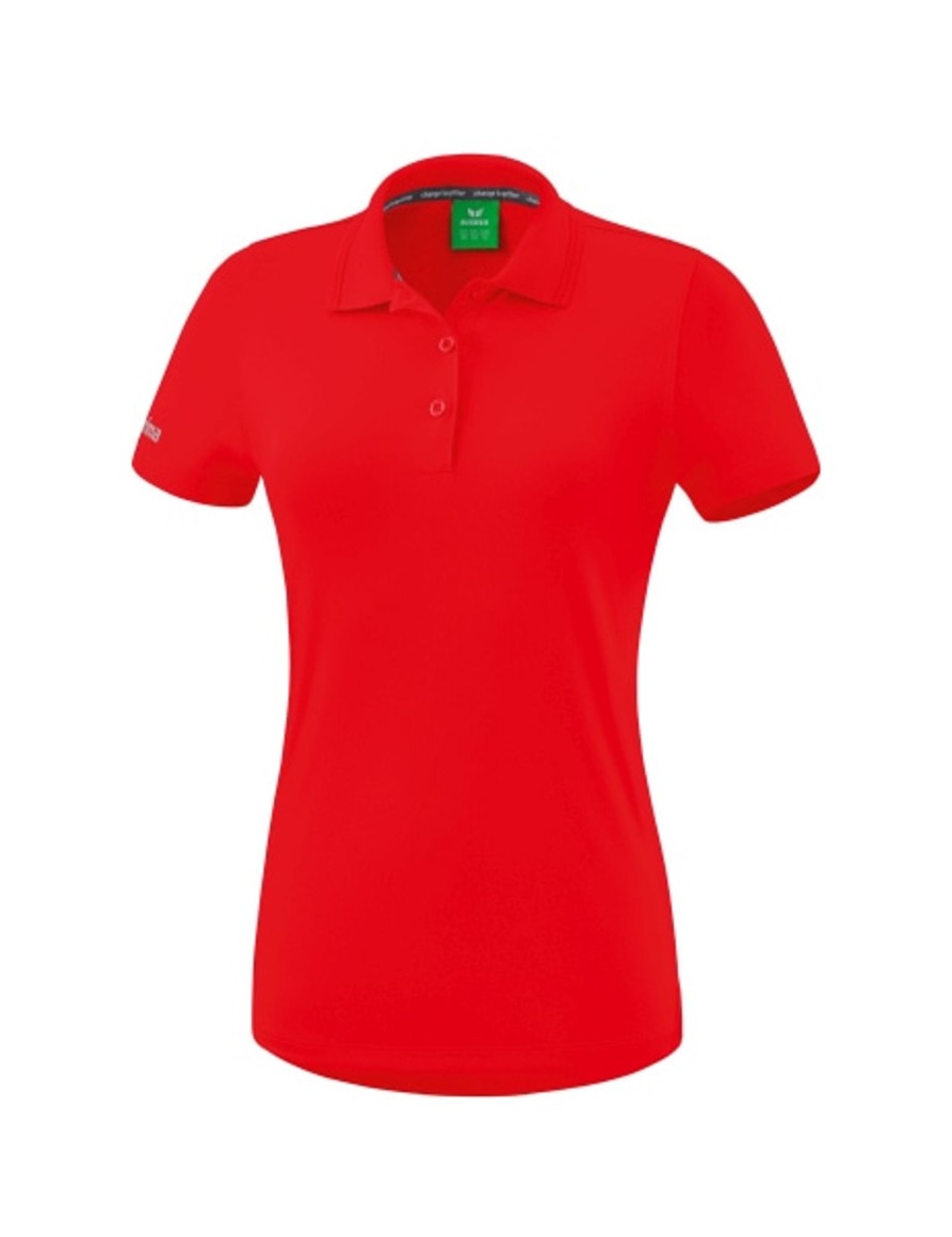 Damen Erima Polo-Shirts | Erima Damen Funktionspolo Rot Gunstig