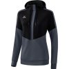 Damen Erima Hoddies | Erima Damen Hoodie Squad Schwarz-Grau