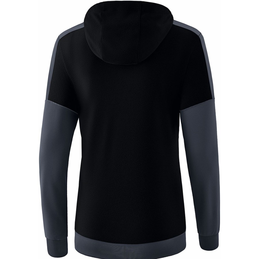 Damen Erima Hoddies | Erima Damen Hoodie Squad Schwarz-Grau