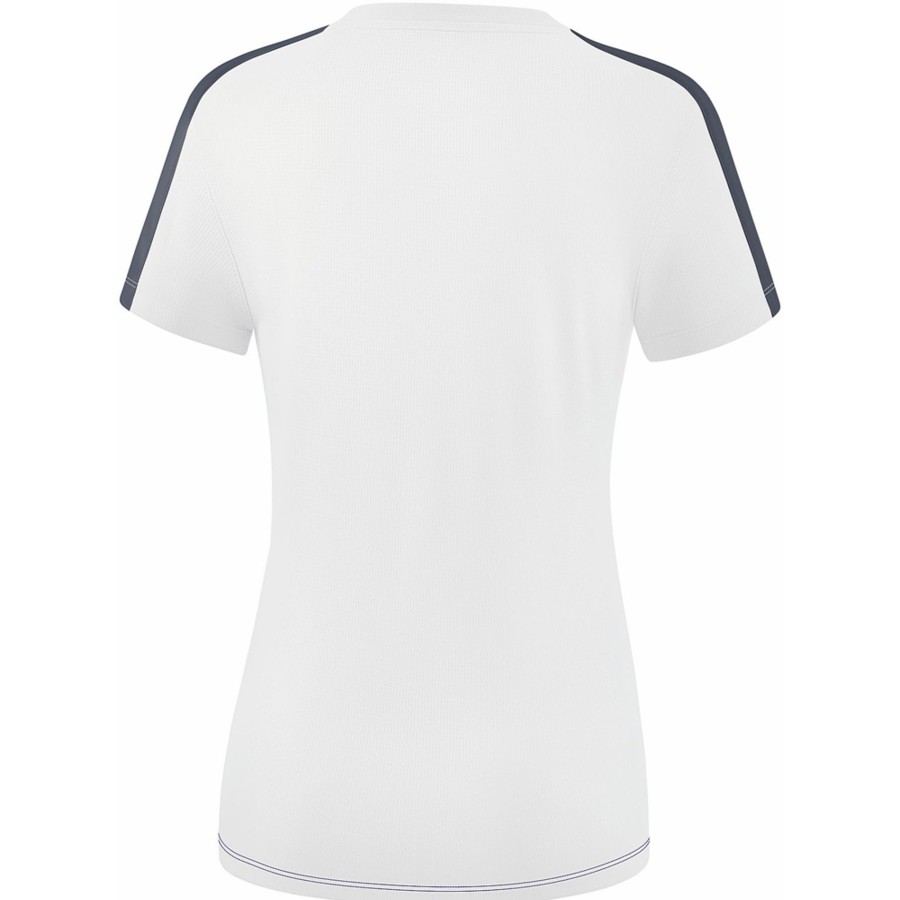 Damen Erima T-Shirts | Erima Damen T-Shirt Squad Weis-Blau-Grau