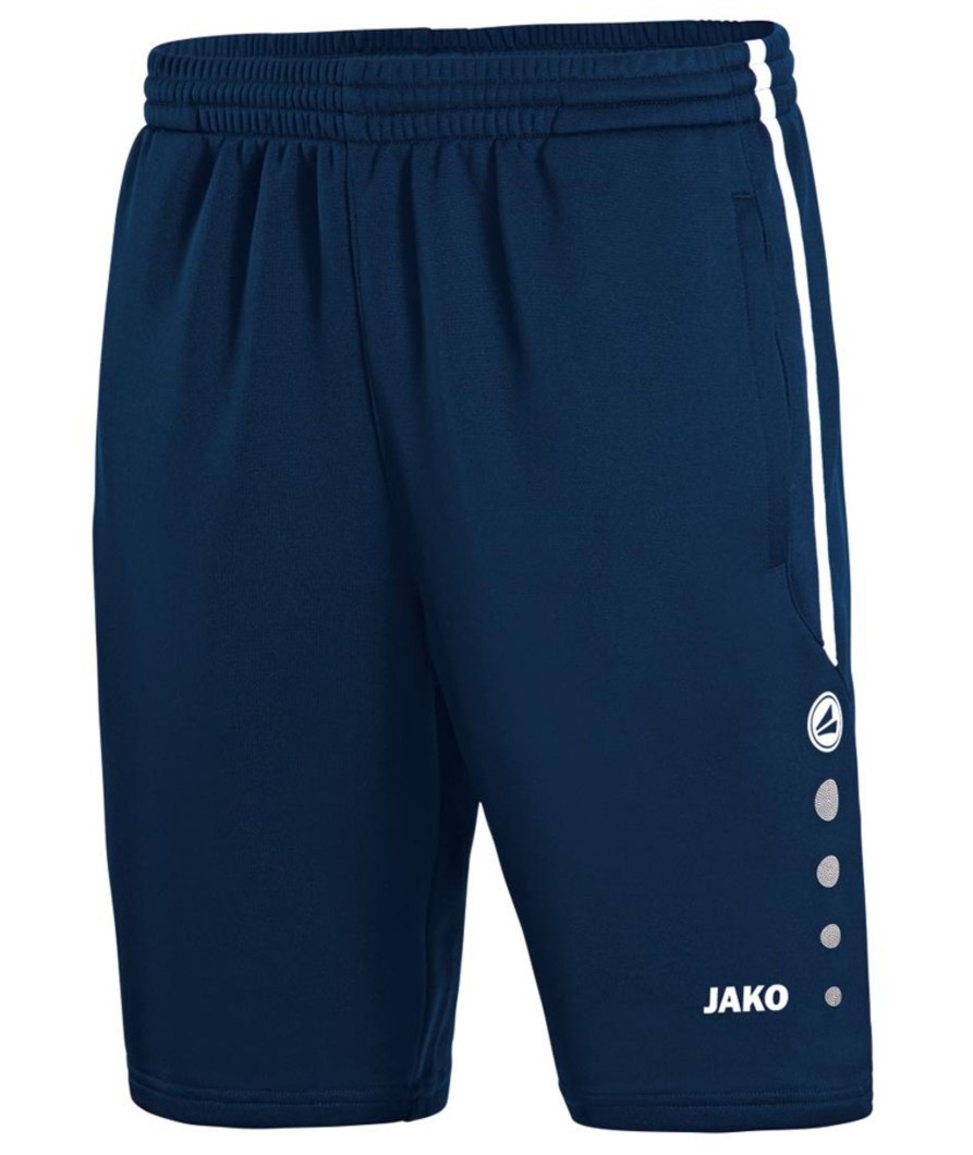 Herren Jako Shorts | Jako Active Trainingsshorts Marine-Weis